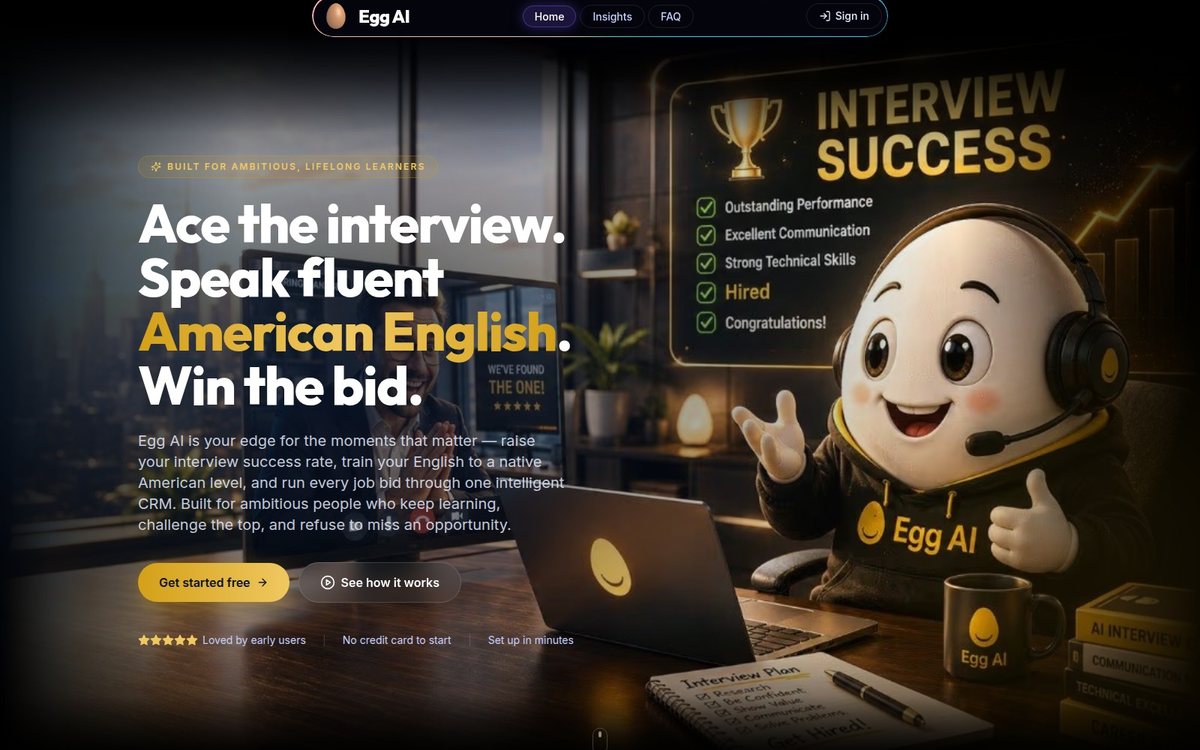 EggAI — real-time AI interview and career copilot
