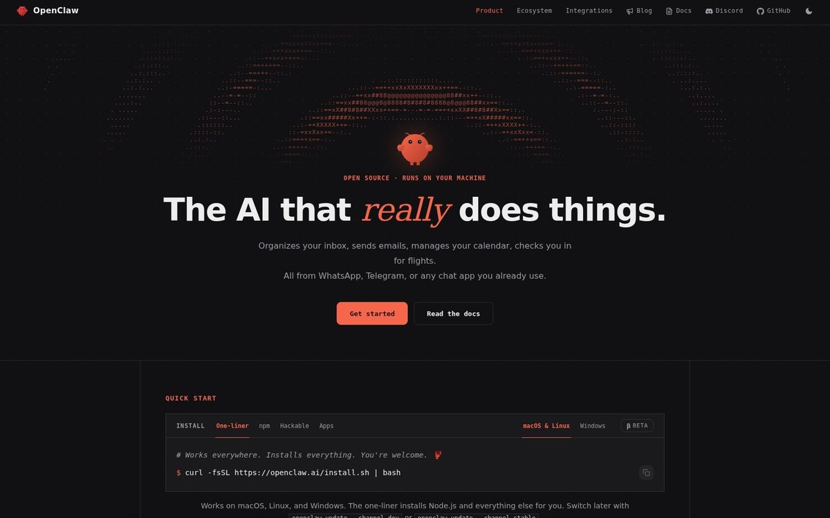 OpenClaw — self-hosted personal AI agent